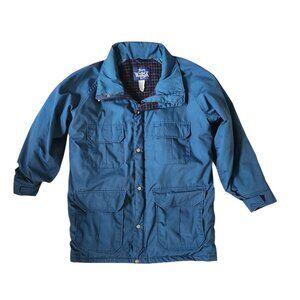 Vintage Woolrich Jacket Mens M Teal Thermal Insulated No Hood - READ